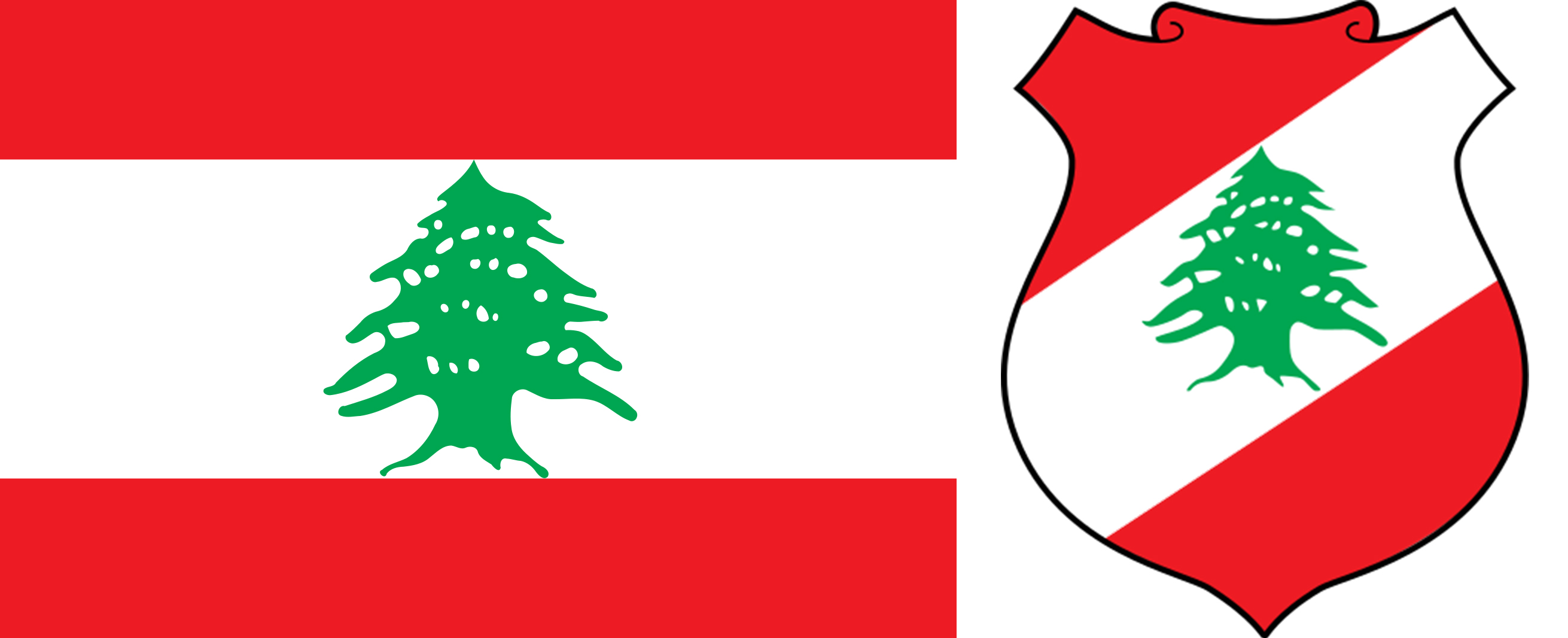黎巴嫩的国旗与国徽.图片:wikimedia