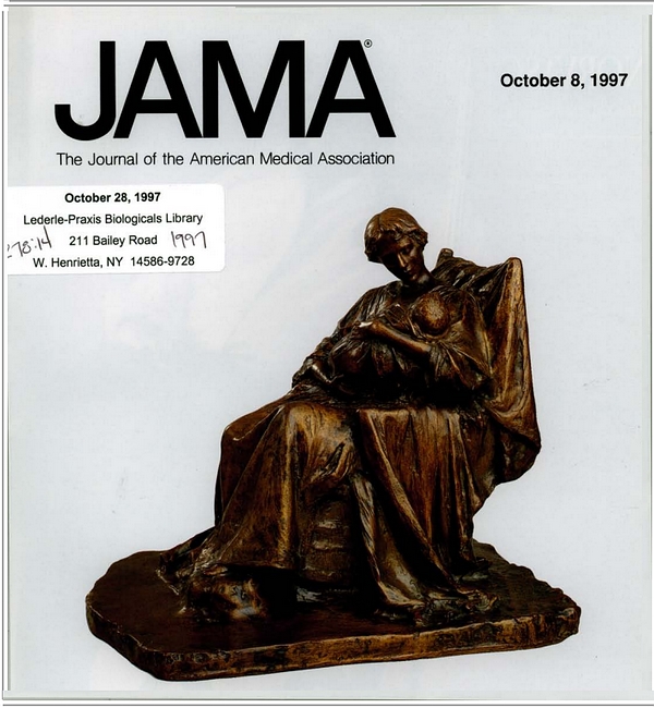 《美国医学会杂志》1997年10月8日一期的封面（图片：JAMA）