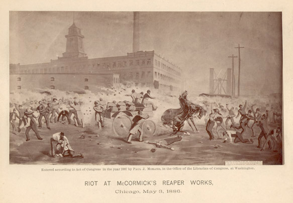 1886 年，美国劳工历史上著名的 “干草市场暴乱”