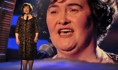 苏珊·博伊尔(susan boyle)在"英国达人秀"节目中一举成名,被中国网友