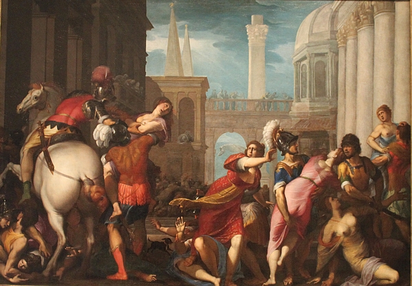 强掳萨宾妇女，意大利画家雅克布·利格齐（Jacopo Ligozzi）作品。（图片：en. wikipedia.com）